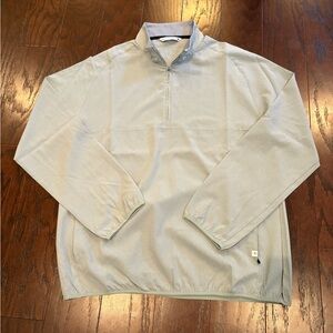 7DIAMONDS Men's Oxygenate Solid Gray 1/4 Zip Golf Pullover Large Stretch NWOT